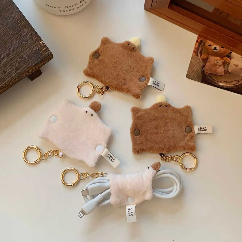 Cable Winder Keychain - Kawaii Platypus Plush Cable Organizer Keychain