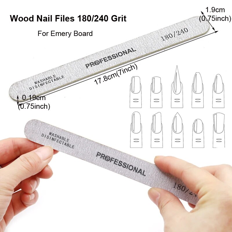 100Pcs Wooden Nail File Profes - Nail File Titanium recensie en prijs