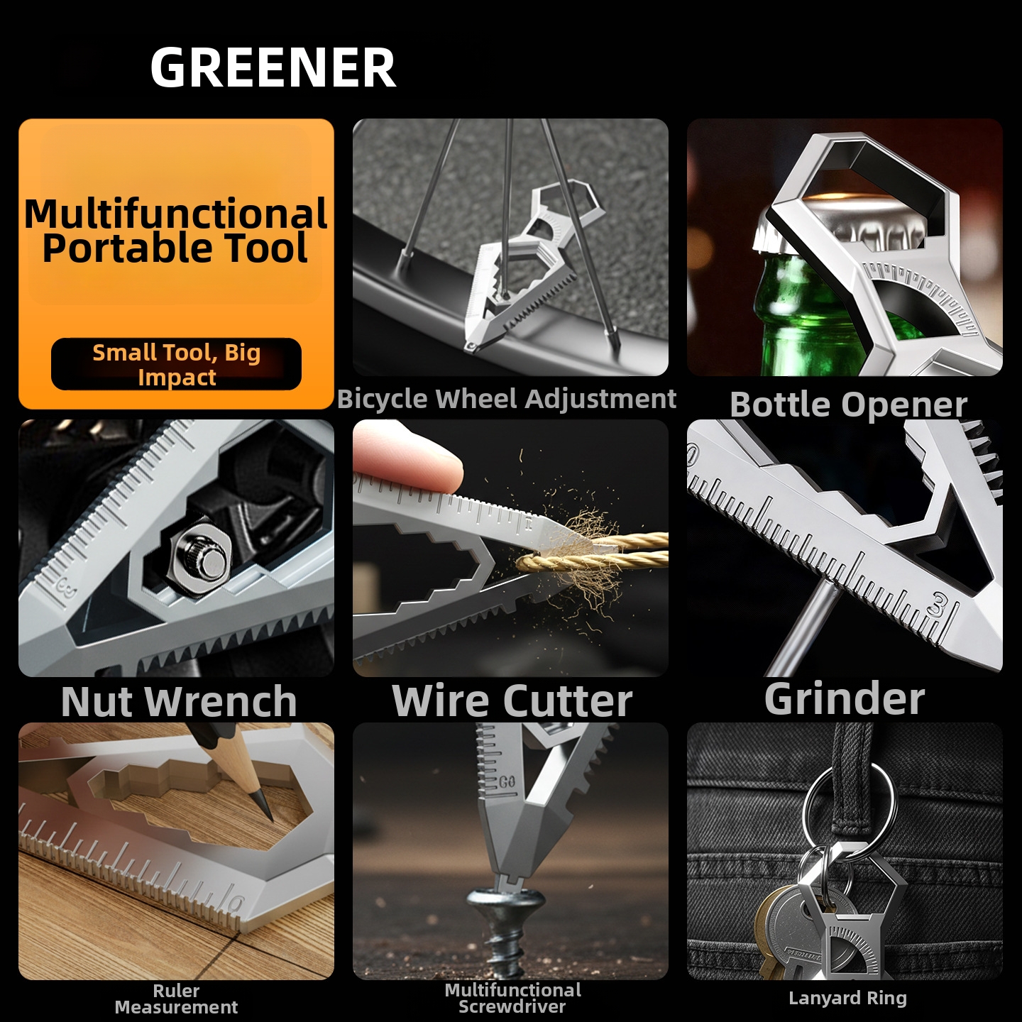 GREENER EDC Keychain Multi Too - Appendix Carry Edc recensie en prijs