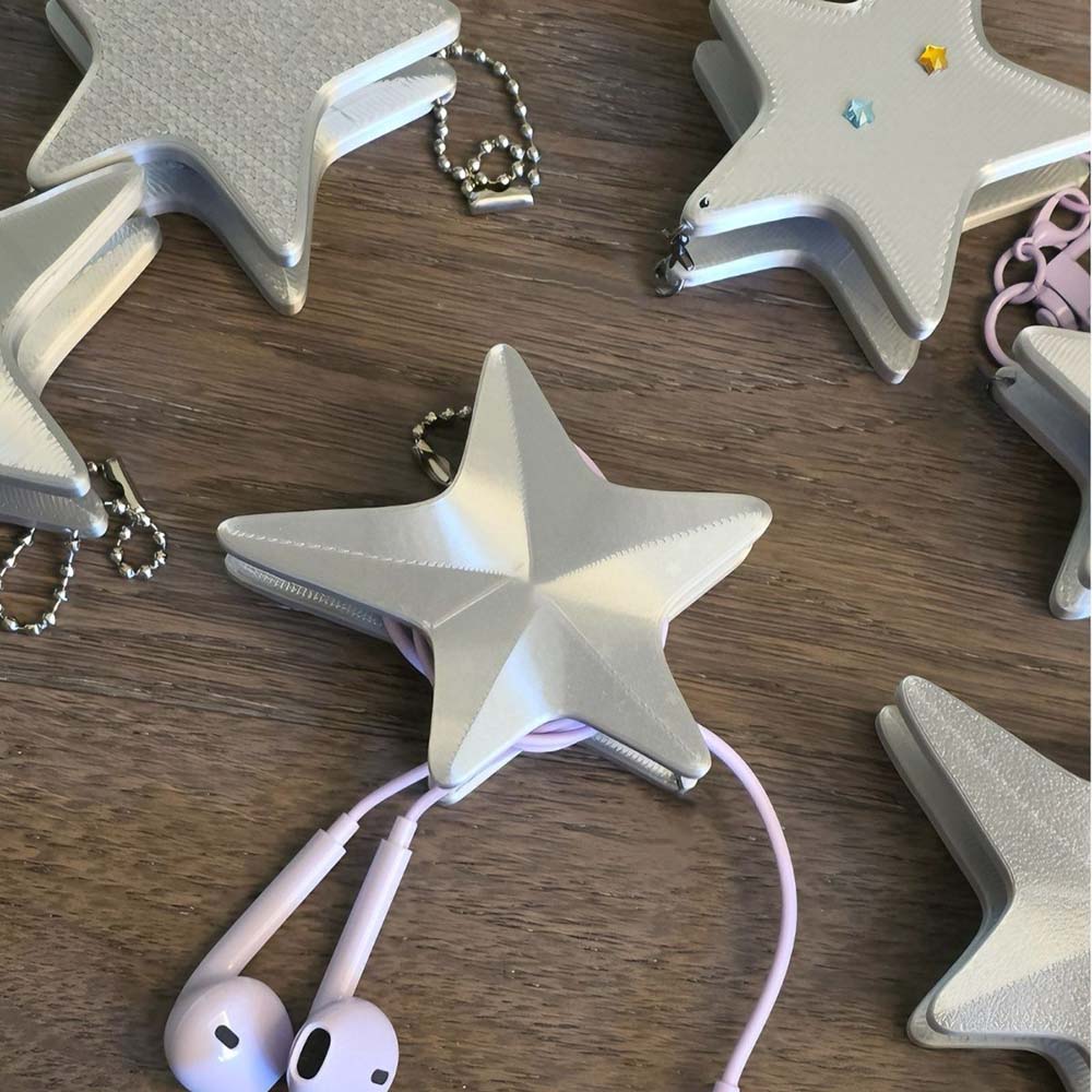 Y2K Style 3D Star Cable Holder - Cable Winder Keychain recensie en prijs