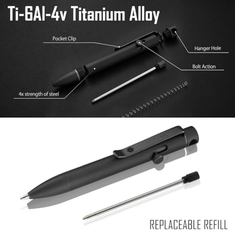 Bolt Action EDC Pen with Clip  - Edc Carry Clip recensie en prijs