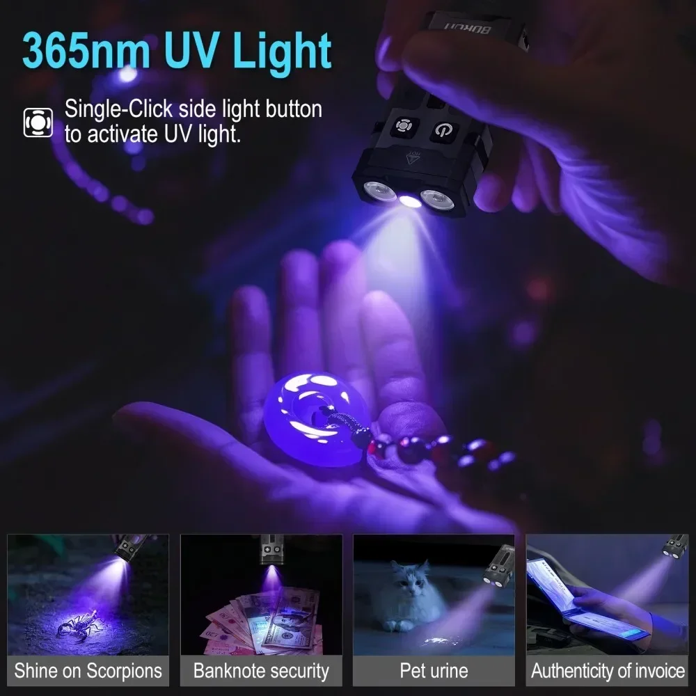 BORUiT EV20 1100LM EDC UV Keyc - Keychain Flashlight recensie en prijs