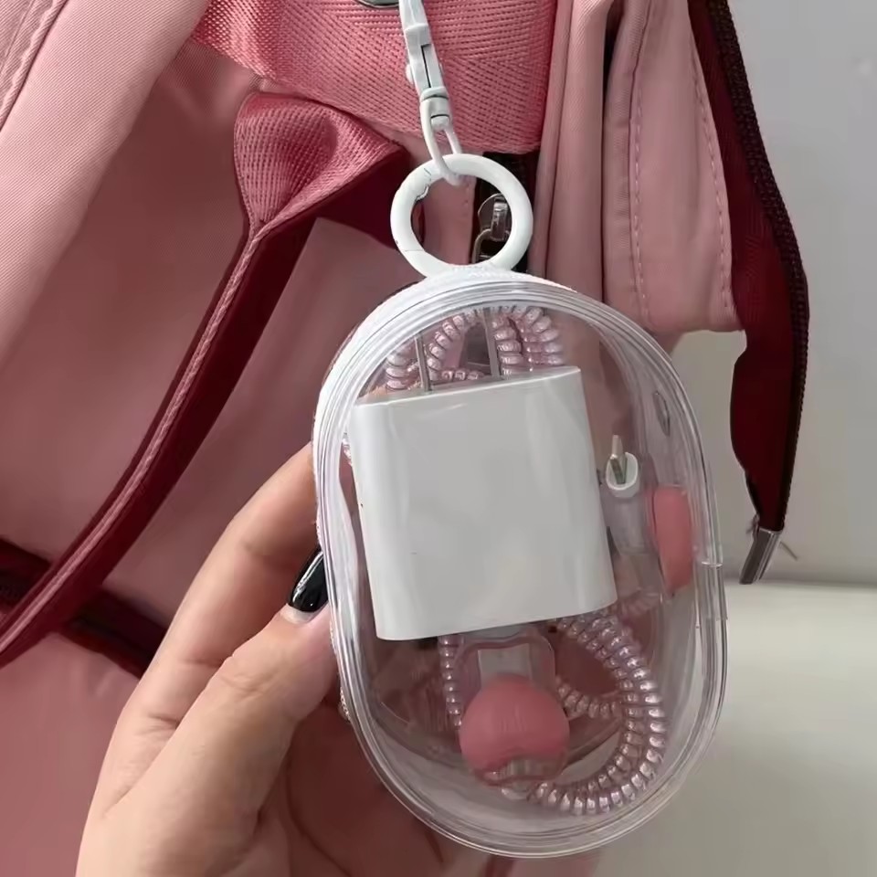 Portable Mini Clear Zipper Sto - Cable Winder Keychain recensie en prijs