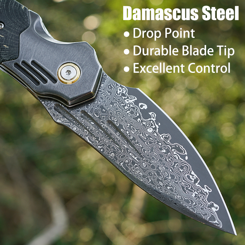 VNLA Handmade Damascus Steel P - Edc Carry Pocket Knife recensie en prijs