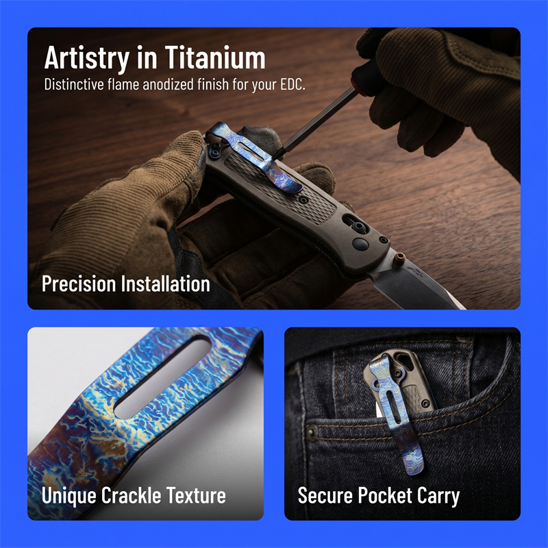 Titanium alloy folding knife p - Edc Carry Clip recensie en prijs