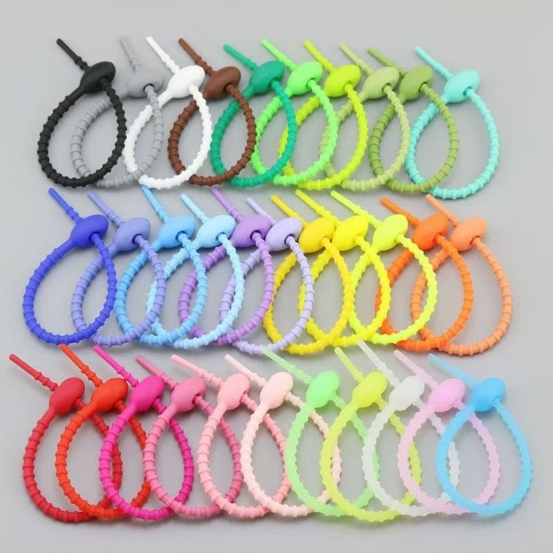 10/200Pcs Silicone Cable Ties  - Cable Winder Keychain recensie en prijs