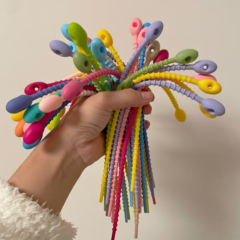 10/200Pcs Silicone Cable Ties  - Cable Winder Keychain recensie en prijs