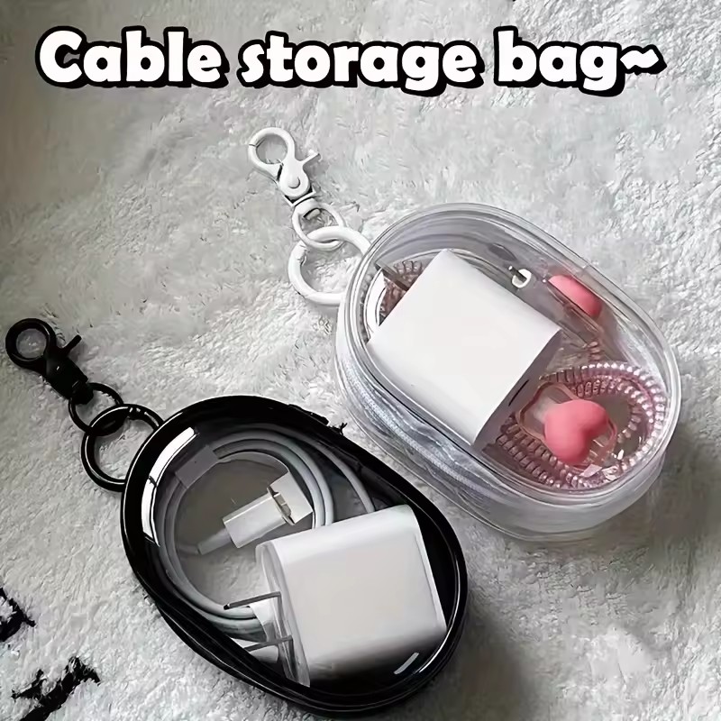Portable Mini Clear Zipper Sto - Cable Winder Keychain recensie en prijs