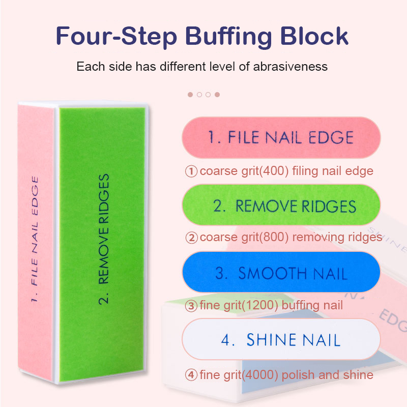 5/10pcs Nail Buffer Block 4 St - Nail File Titanium recensie en prijs