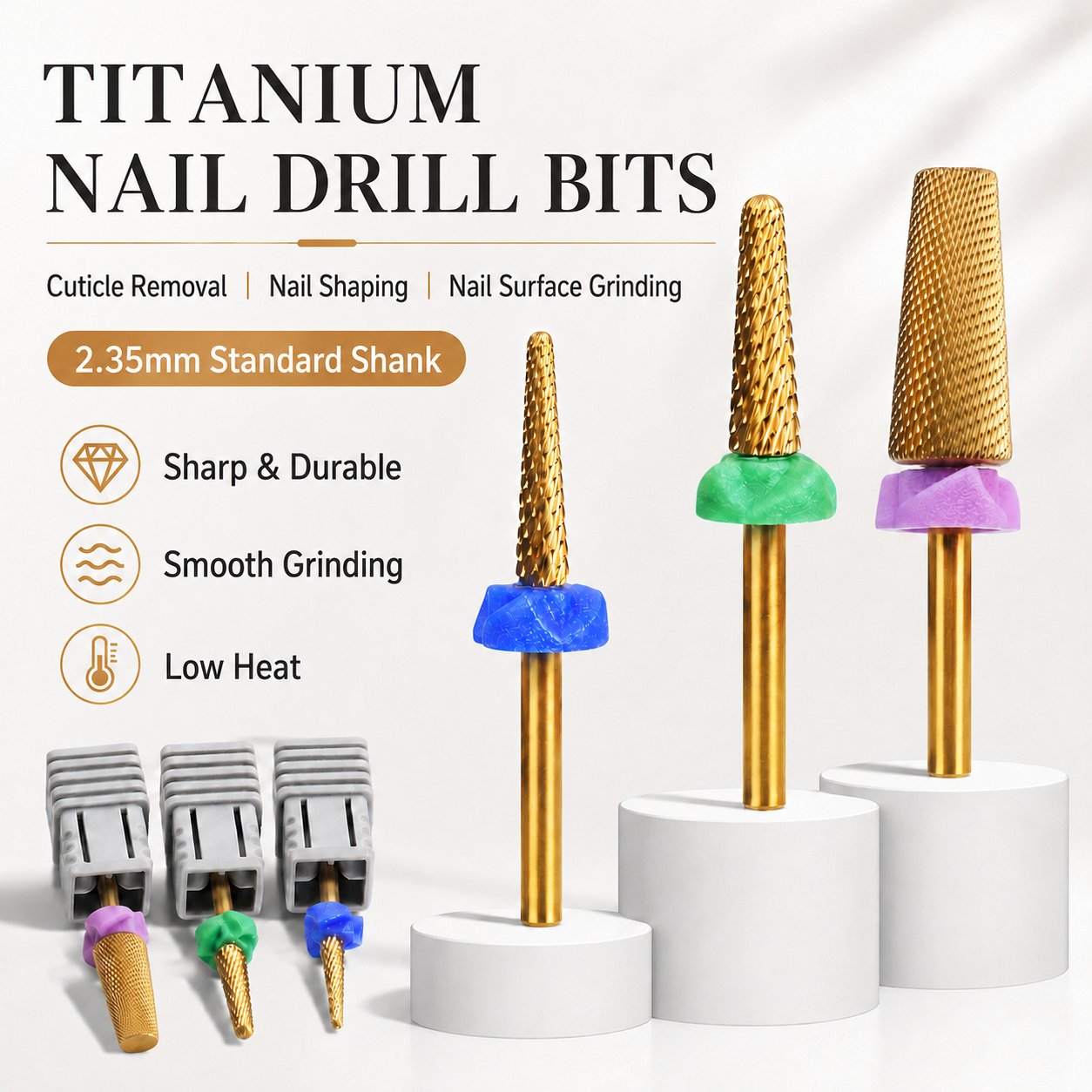 1Pcs Titanium Coated Tungsten  - Nail File Titanium recensie en prijs